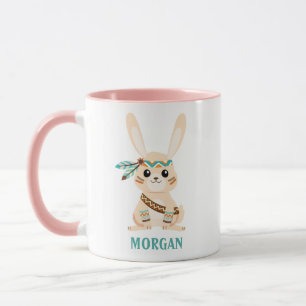 Cute Indian Bunny, Personalize Name, Vs 2 Mug