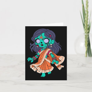 Cute Indian Zombie Note Card