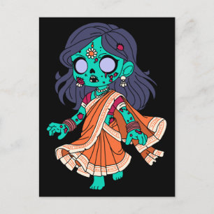 Cute Indian Zombie Postcard