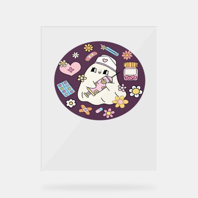 Cute Infirmière Halloween T-Shirt surdimensionné (Recto)