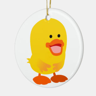 Cute Innocent Cartoon Duckling Ceramic Ornament