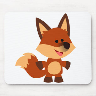 Cute Innocent Cartoon Fox Mousepad