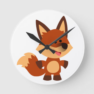 Cute Innocent Cartoon Fox Wall Clock