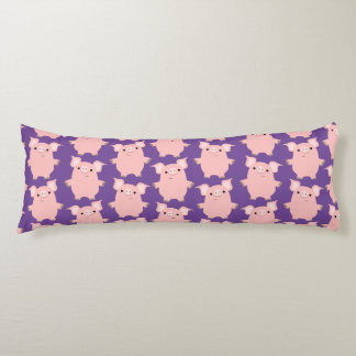 Cute Inquisitive Cartoon Pigs Body Pillow