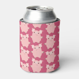 Cute Inquisitive Cartoon Pigs Can/Bottle Glacière