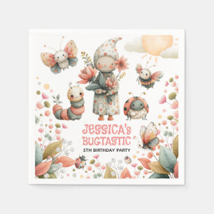 Cute Insects Pastel BUGTASTIC Kids Birthday Party  Napkin