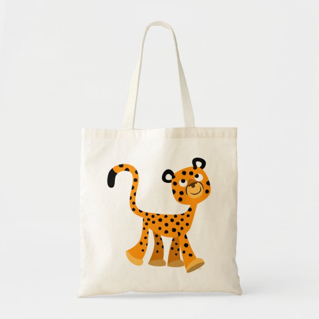 Cute Insouciant Cartoon Cheetah Bag (Front)