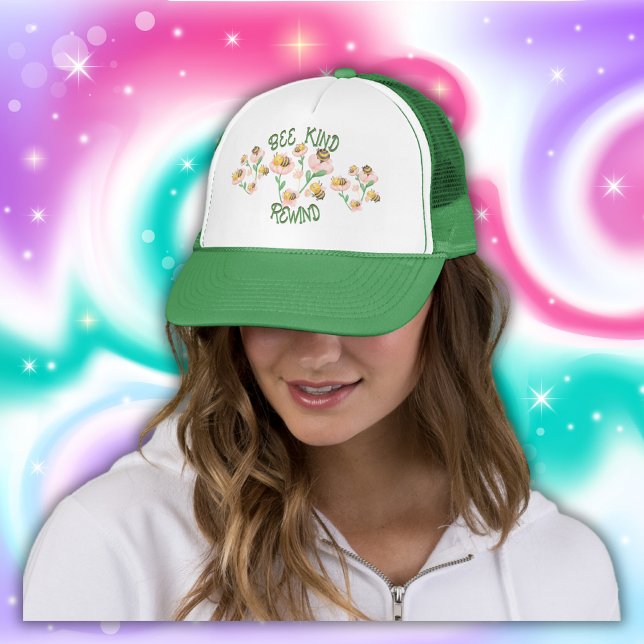 Cute Inspirational Bee Kind - Rewind | Trucker Hat (Creator Uploaded)
