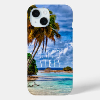 Cute Inspirational Hawaiian Beach Summer Landscape iPhone 15 Case