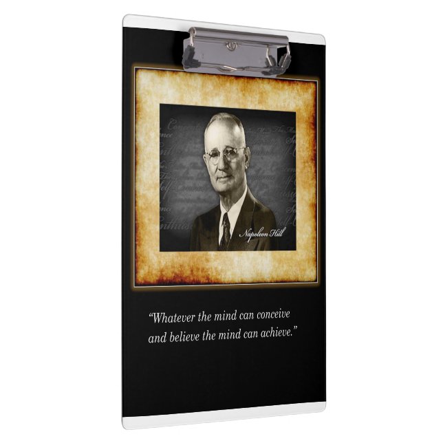 Cute Inspirational Napoleon Hill Clipboard  (Right)