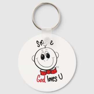 Cute inspirational pin keychain