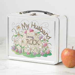 Cute Inspirational White Metal Lunch Box