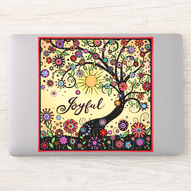 Cute Inspiring Whimsical Tree Joyful One Word (Computer)