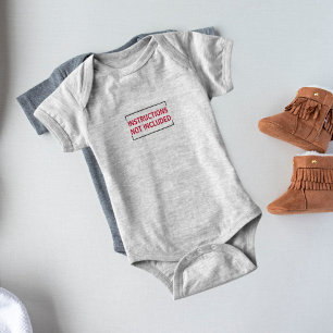 Cute Instructions Not Included Baby Bodysuit