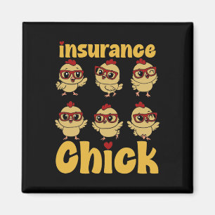 Cute Insurance Agent Chicken Eyegles Insurance Chi Magnet