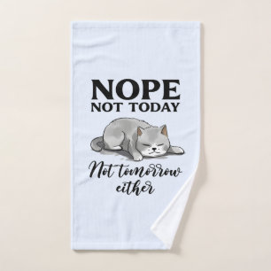 Cute Introvert Cat Bath Towel Set