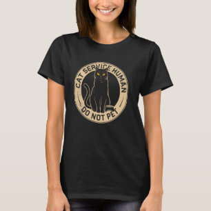 Cute Introvert Cat Service Human Do Not Pet Funny T-Shirt