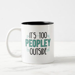 Cute Introvert Grandson Birthday Gag Two-Tone Coffee Mug