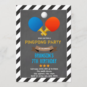 Cute invitation ping pong