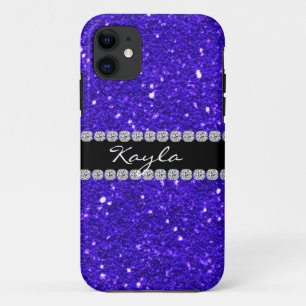 CUTE  IPHONE 5  CASE BLING ROYAL BLUE