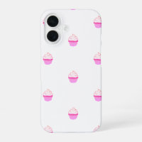 Cute iphone case with pink cupcake 