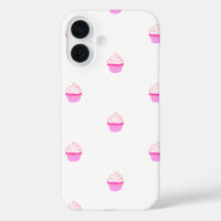 Cute iphone case with pink cupcake 