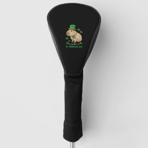 Cute Irish Capybara Leprechaun Happy St.Patrick's  Golf Head Cover