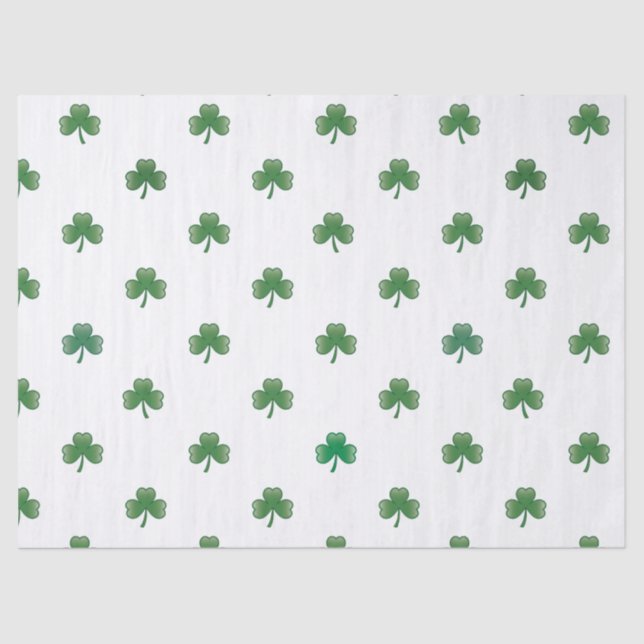 Cute Irish Clover pattern Tissue Paper (Front)