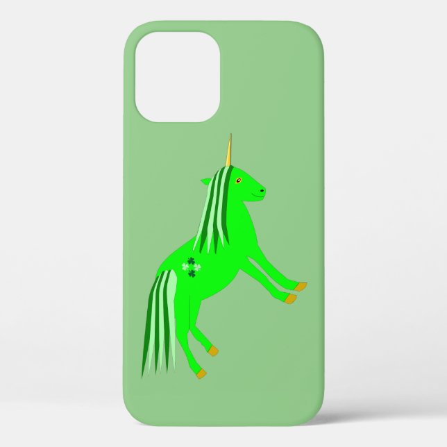 Cute Irish Green and Gold Unicorn Case-Mate iPhone Case (Back)