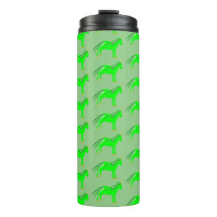 Cute Irish Green and Gold Unicorn Thermal Tumbler