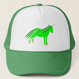 Cute Irish Green and Gold Unicorn Trucker Hat