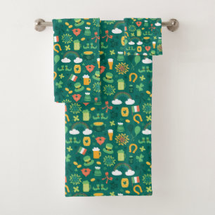 Cute Irish Icon Pattern Bath Towel Set