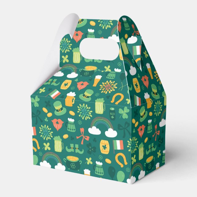 Cute Irish Icon Pattern Favor Box (Front Side)