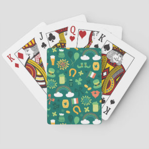Cute Irish Icon Pattern Playing Cards