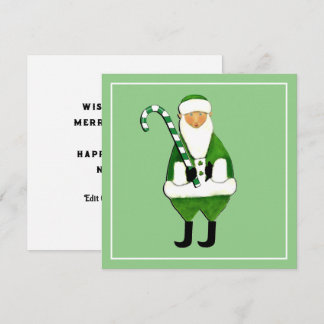 Cute Irish Santa Claus Christmas Cards