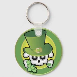 Cute Irish Skull Keychain