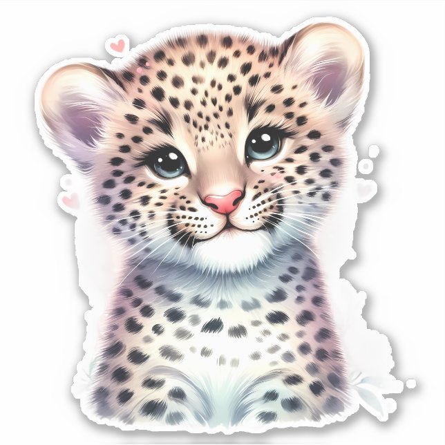 Cute It Up! Leopard Custom Cut Scrapbook Sticker (Front)