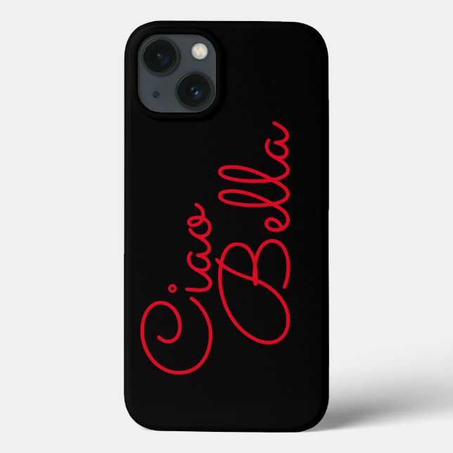 Cute Italian Ciao Bella, Italian Sayings Quotes Case-Mate iPhone Case (Back)