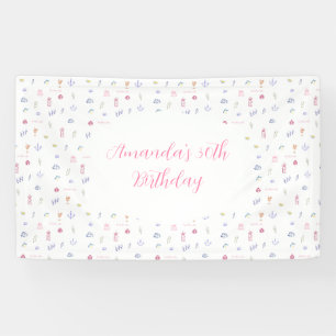 Cute Italian Minimalist Birthday Banner