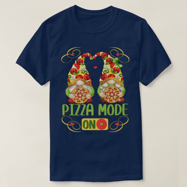 Cute Italian Summer Gnome For Women And Funny Pizz T-Shirt (Design Front)
