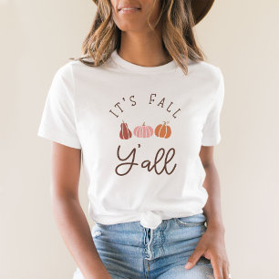 Cute It's Fall Y'all Pumpkins T-Shirt