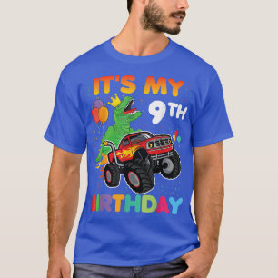Cute It's My 9th Birthday I'm Nine Dinosaur Monste T-Shirt