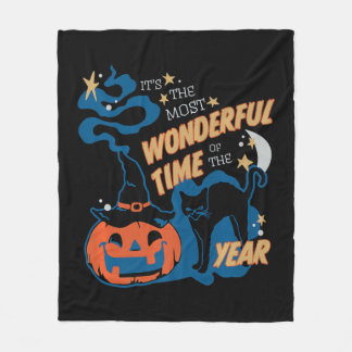 Cute It's the Most Wonderful Time Of the Year Cat  Fleece Blanket