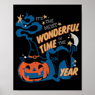 Cute It's the Most Wonderful Time Of the Year Cat Poster