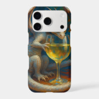 Cute Ivory Dragon & White Wine Fantasy Art