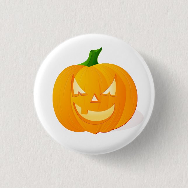 Cute Jack O Lantern Pumpkin Halloween  1 Inch Round Button (Front)
