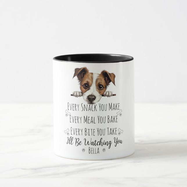 Cute Jack Russell Dog Funny Custom Mug (Center)