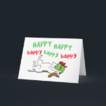 Cute Jack Russell | Happy Puppy Dog Christmas Holiday Card<br><div class="desc">Happy Jack Russell Terrier puppy loves Christmas presents. Inside message: “Happy Holidays!” Inside text can be personalized with your own greeting. This cute dog holiday card is perfect for personal or business mailings. Visit Jenn's Doodle World for more pet lover's cards and gifts.</div>