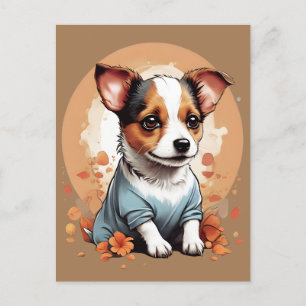 Cute Jack Russell Puppy Postcard