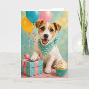 Cute Jack Russell Terrier Birthday Card